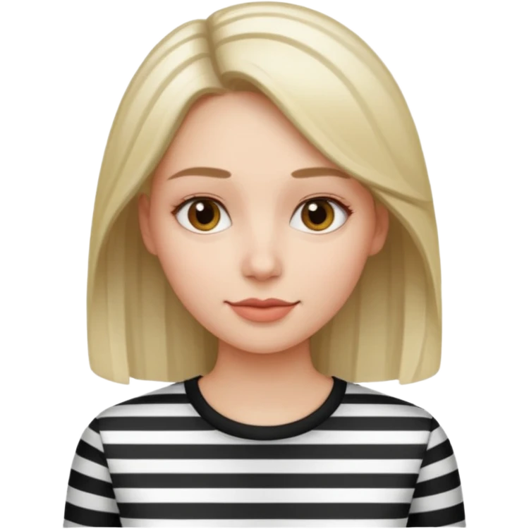 woman with black Striped Shirt not a t shirt emoji