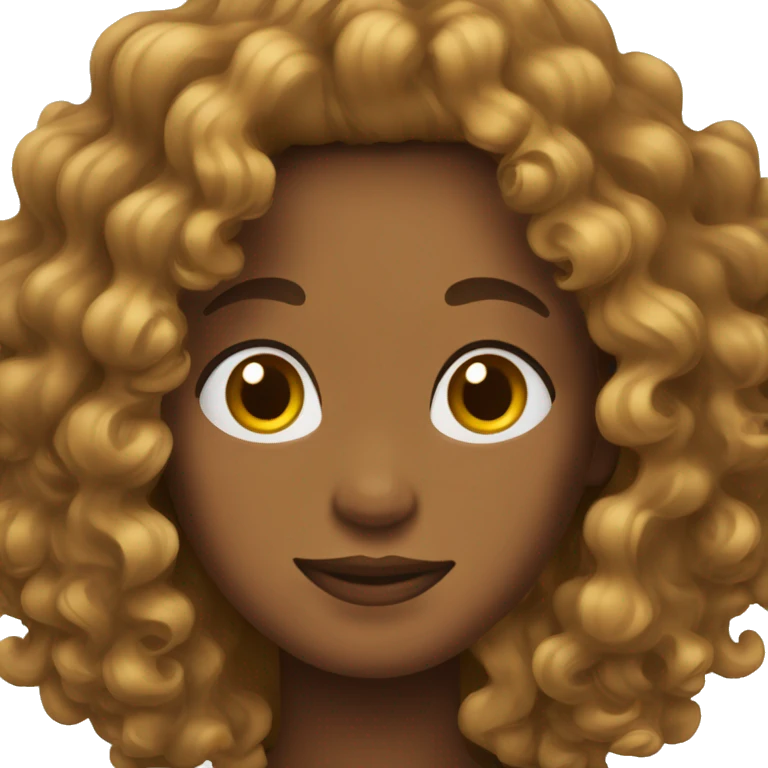 Brown curl with curly hair  emoji