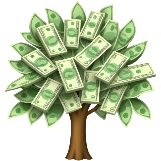 Money on trees emoji