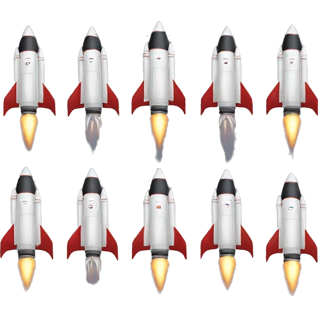 so many space rockets emoji