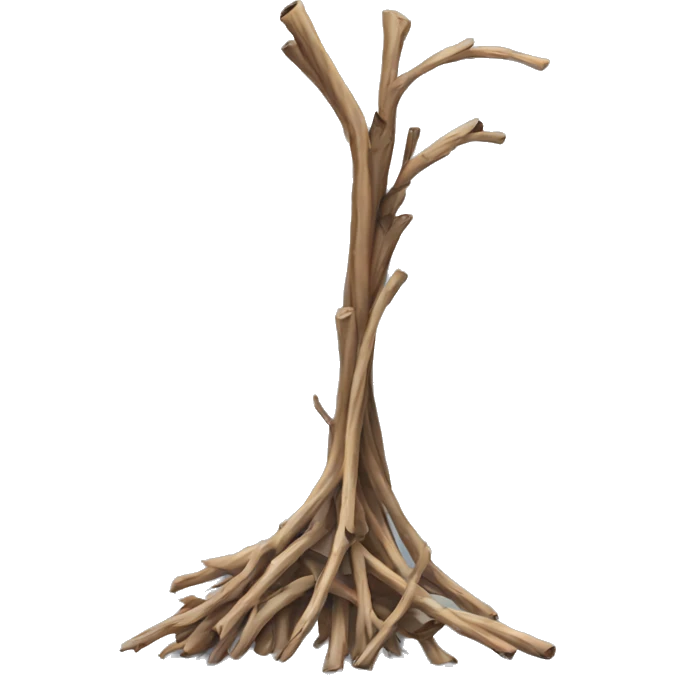 3 dry dead twigs bundled together emoji