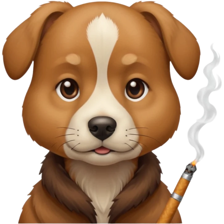 Dog smoking emoji