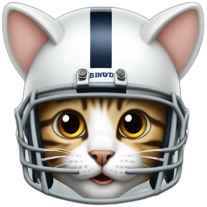 Cat wearing a football helmet emoji