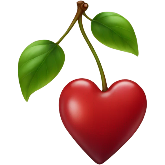 red cherries in a heart shape emoji