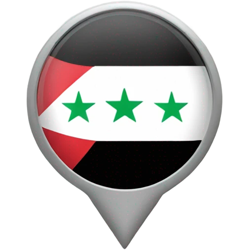 Free Syria flag iOS style emoji