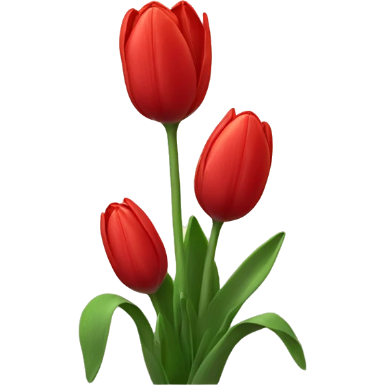Red tulips emoji