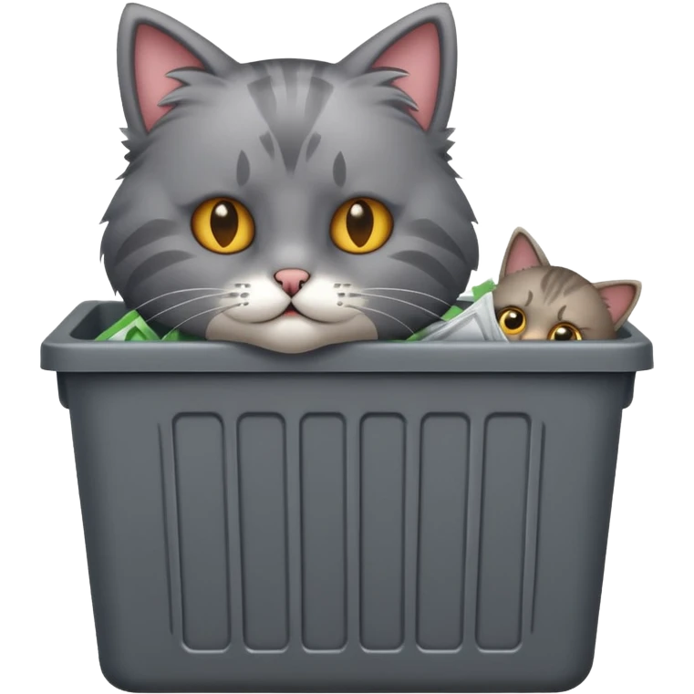 Cat in the trash emoji