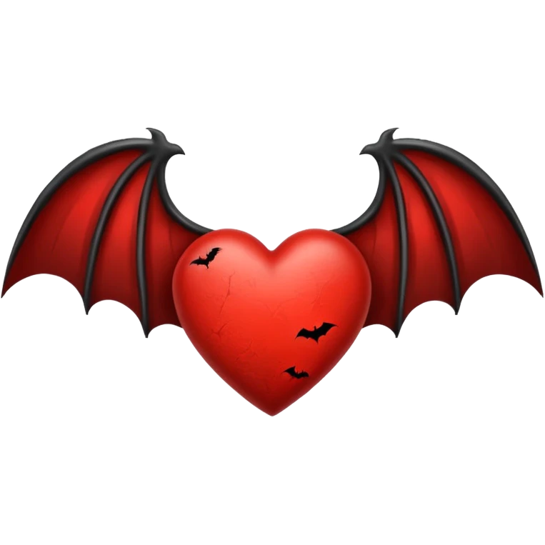 heart with black bat wings emoji