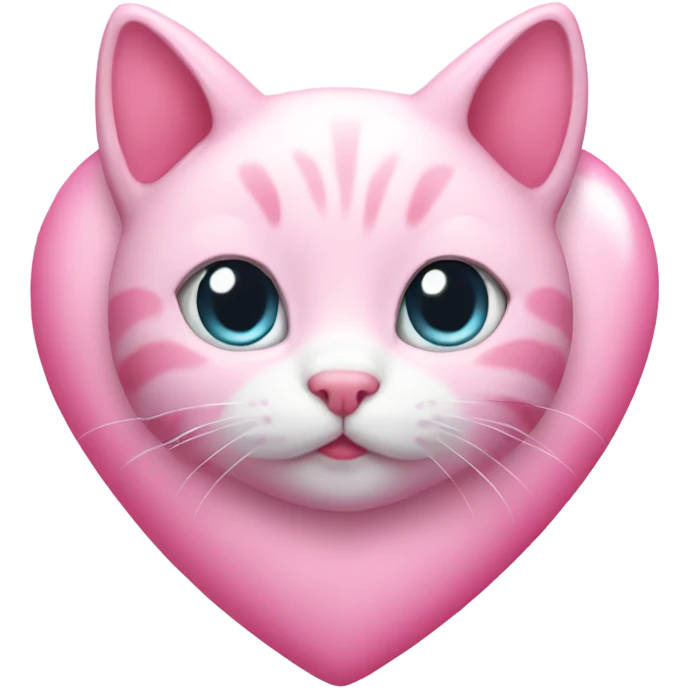 Pink kitty heart emoji