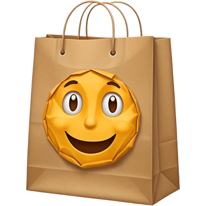 shopping bag faceless emoji