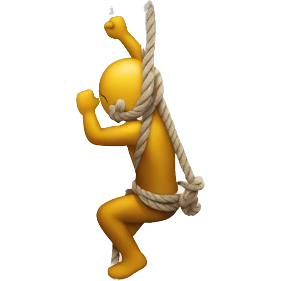 Rope climbing emoji