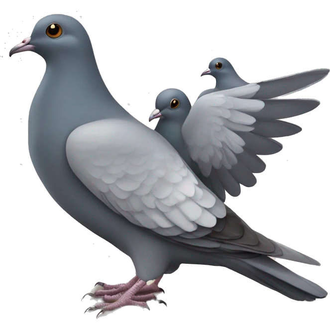 A pigeon on top of another Pigeon’s back  emoji