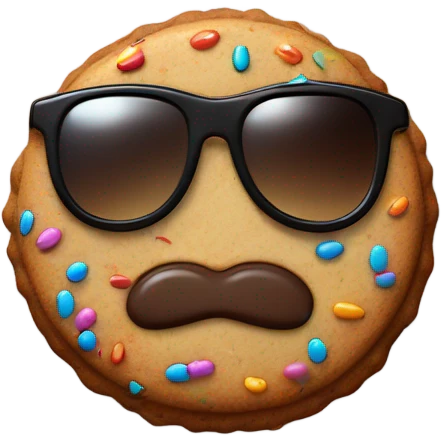 Cool cookie emoji