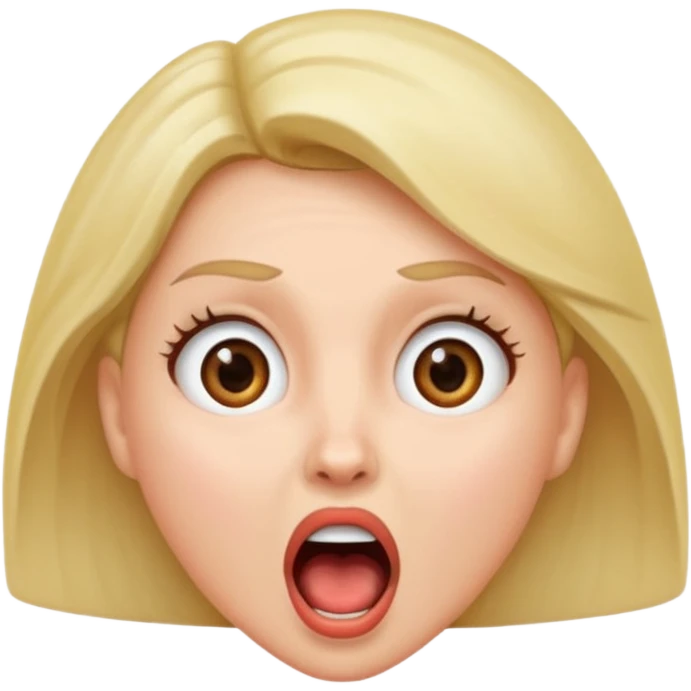 Woman with mouth open emoji