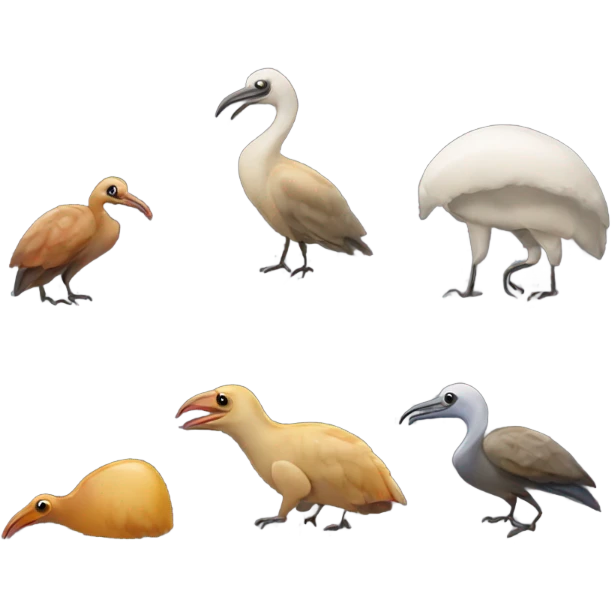 Three scavengers and a few mollusks  emoji