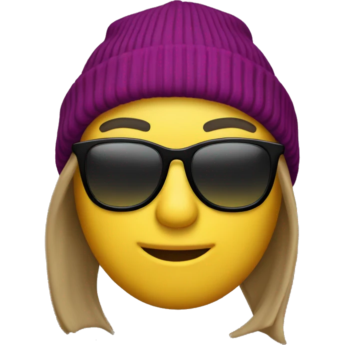 Shades with beanie emoji
