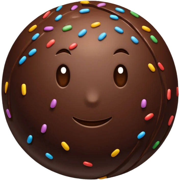 chocolate sprinkle ball emoji