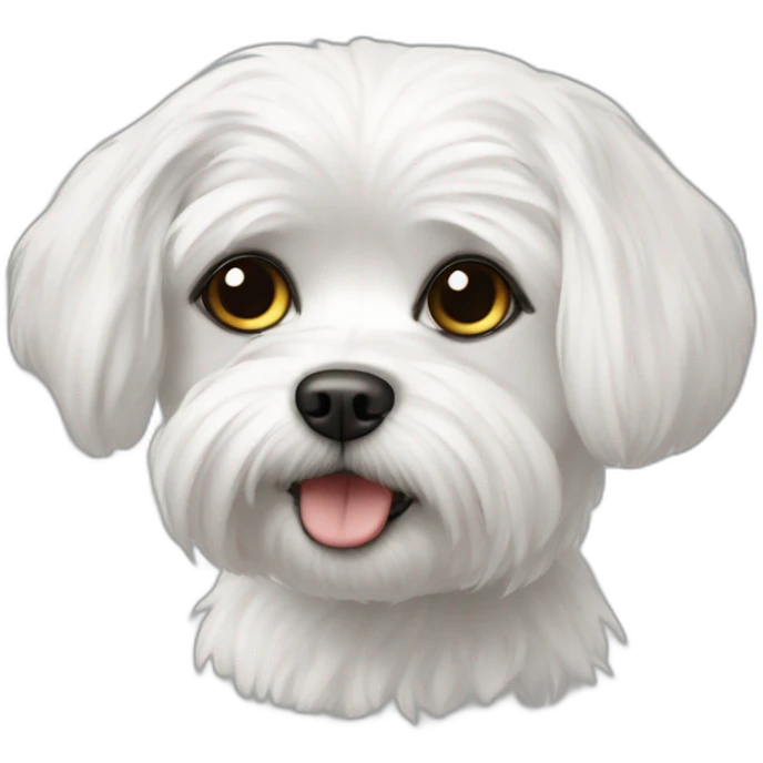 Maltese with black eyes emoji