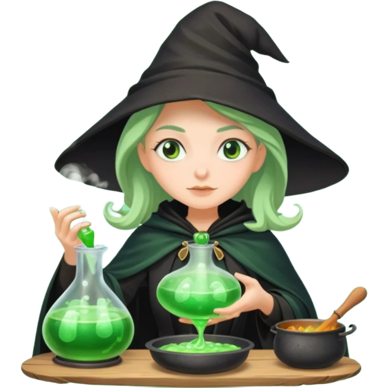 green witch cooking potion emoji