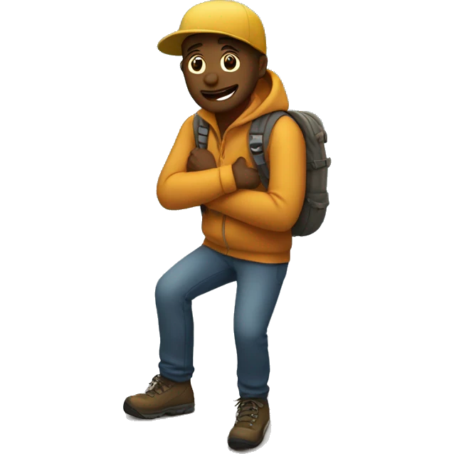 a person on top of mountain emoji