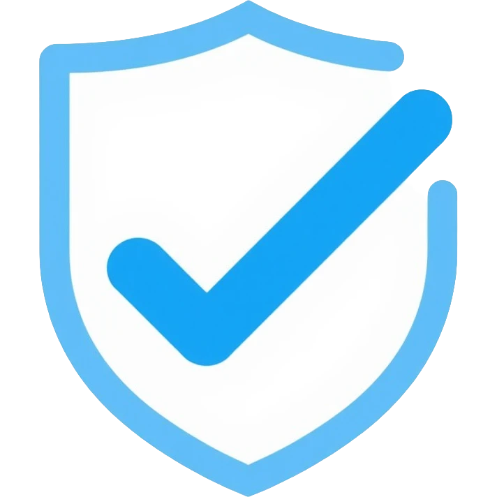 Blue verification checkmark tick emoji