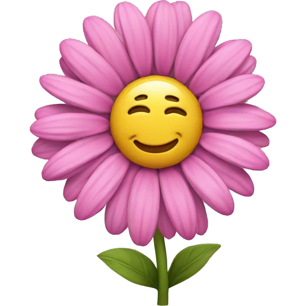 Pink daisy emoji