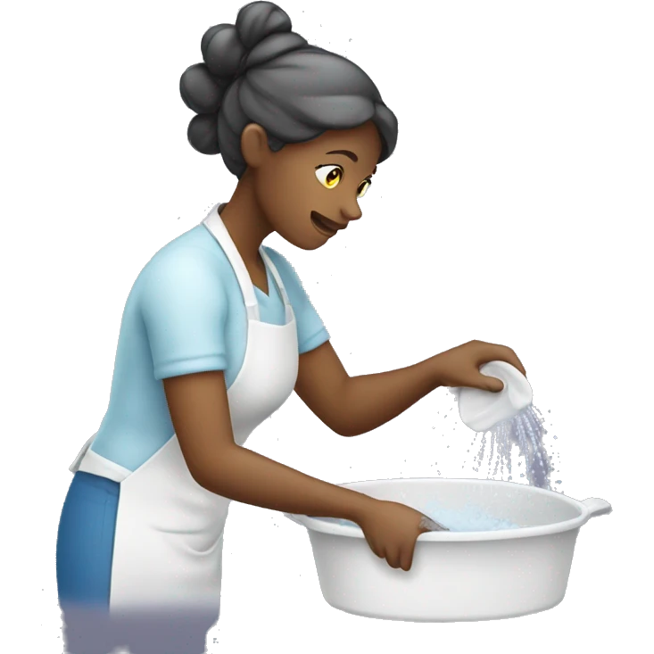Woman washing dishes emoji