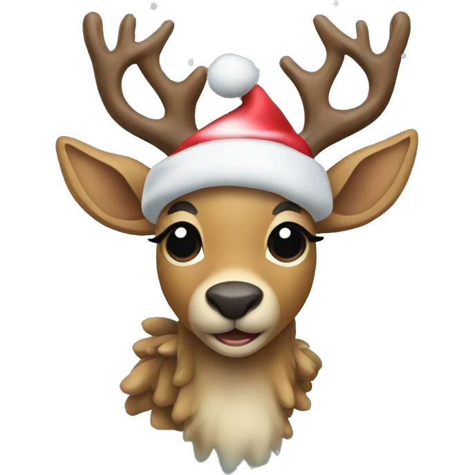 A rain deer Christmas emoji