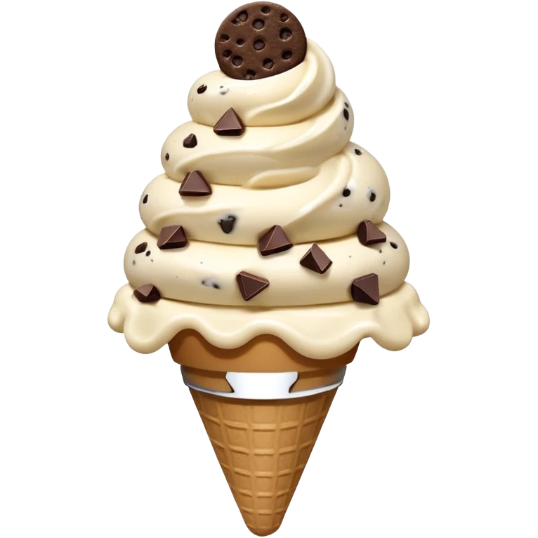 Cookies and Cream ice cream emoji
