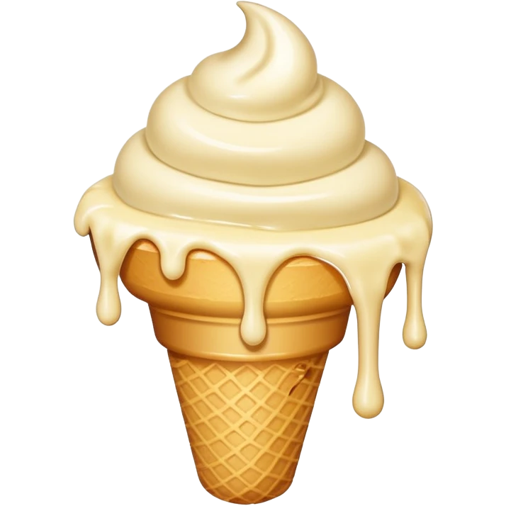 melting ice cream from heat emoji