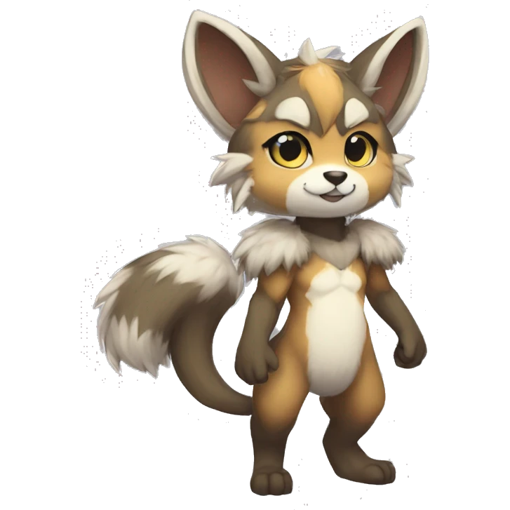 Kemono-style, Chibi, Anthro-Fur-Sona-Fakémon, Full Body emoji