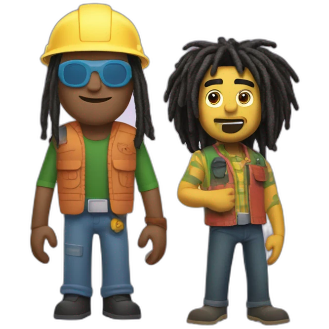Bob marley vs Bob the builder emoji