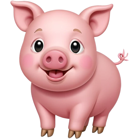 Pig funny emoji