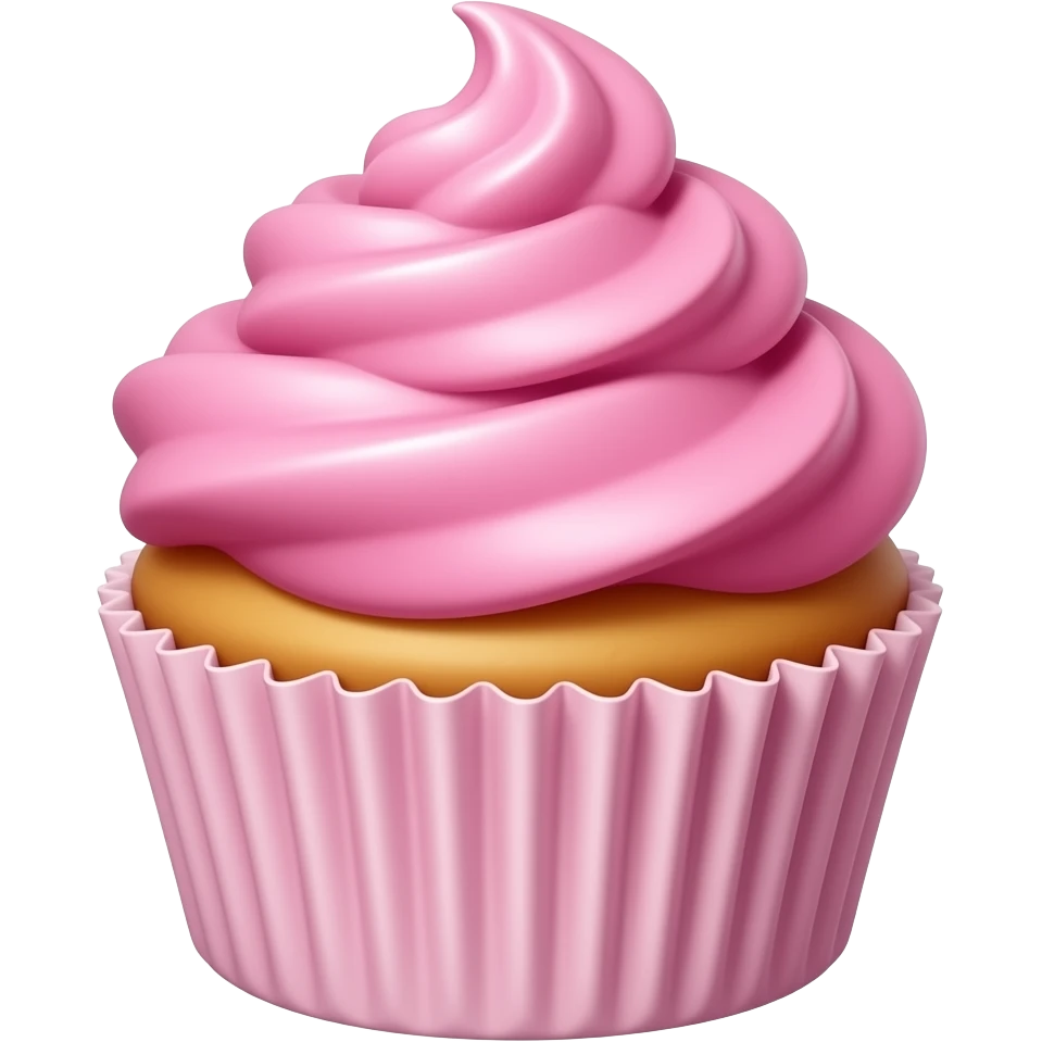 Cupcake with pink icing emoji