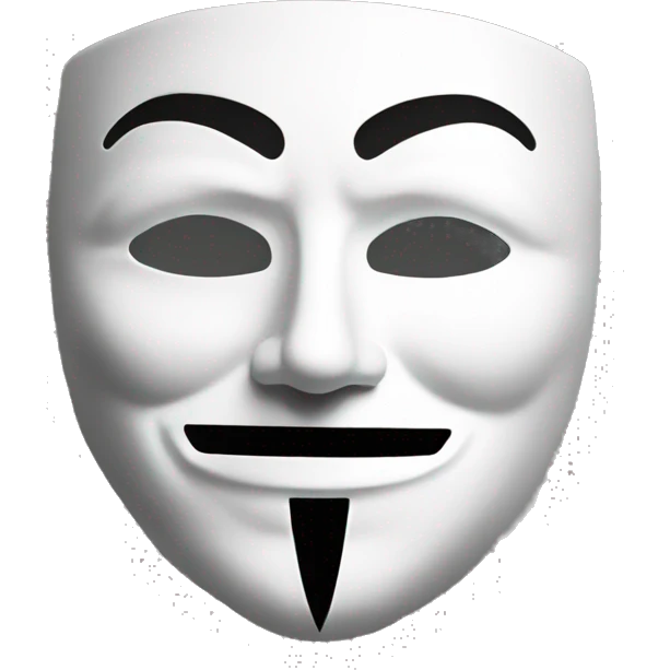 anonymous mask bitcoin emoji