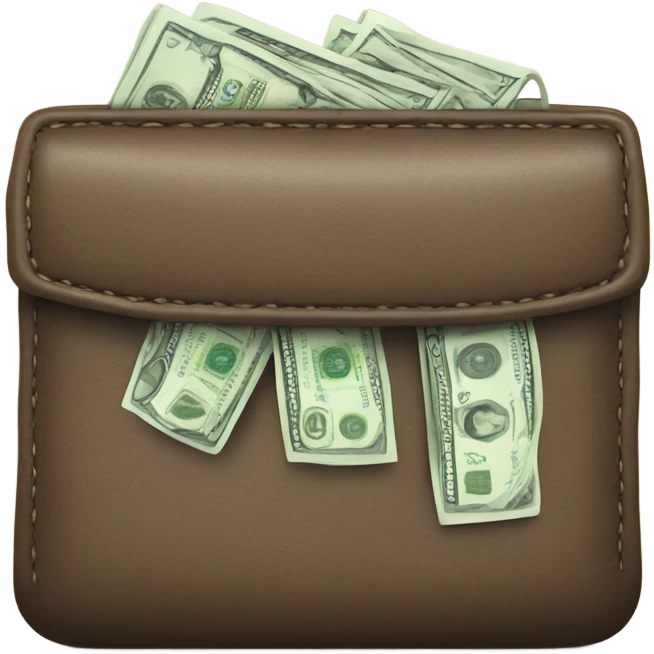 wallet full of cash front view emoji