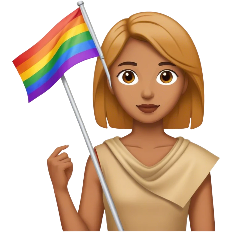 woman with lgbt flag emoji