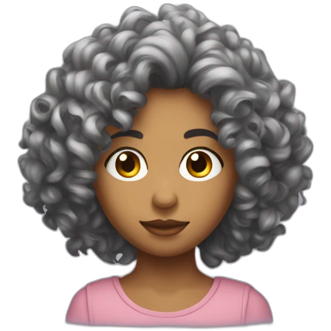 Jeune obèses cheveux bouclés  emoji