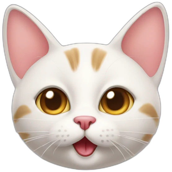 Silly cat with tongue out emoji