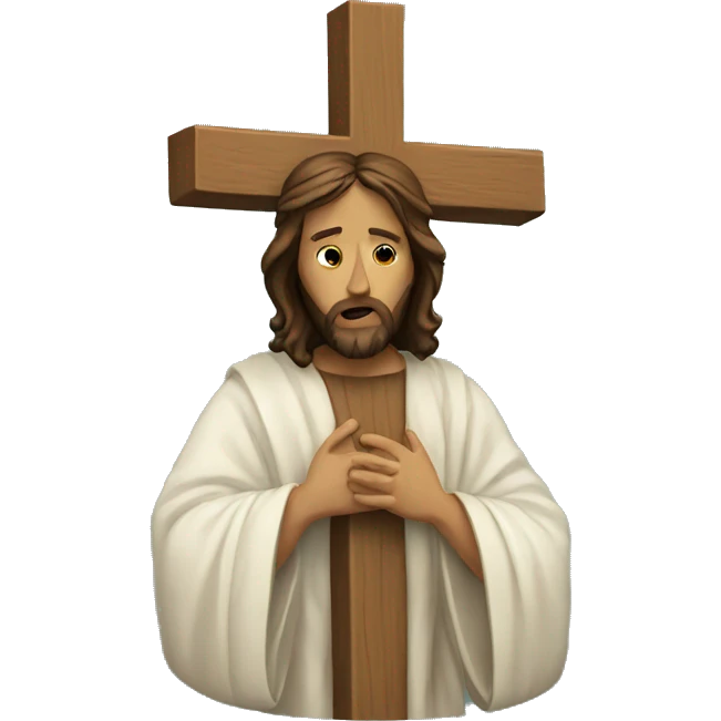 Jesus with the cross emoji
