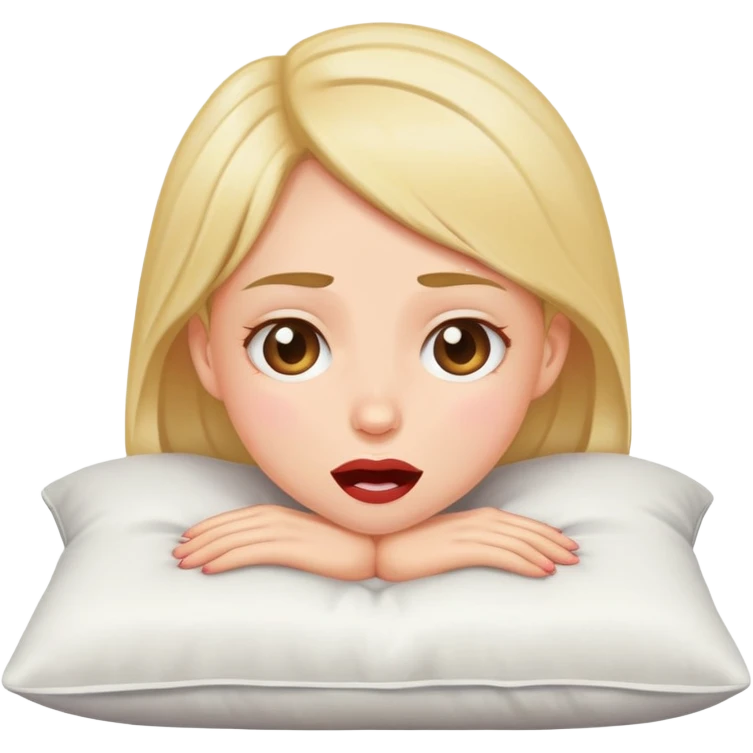 girl drooling on pillow emoji