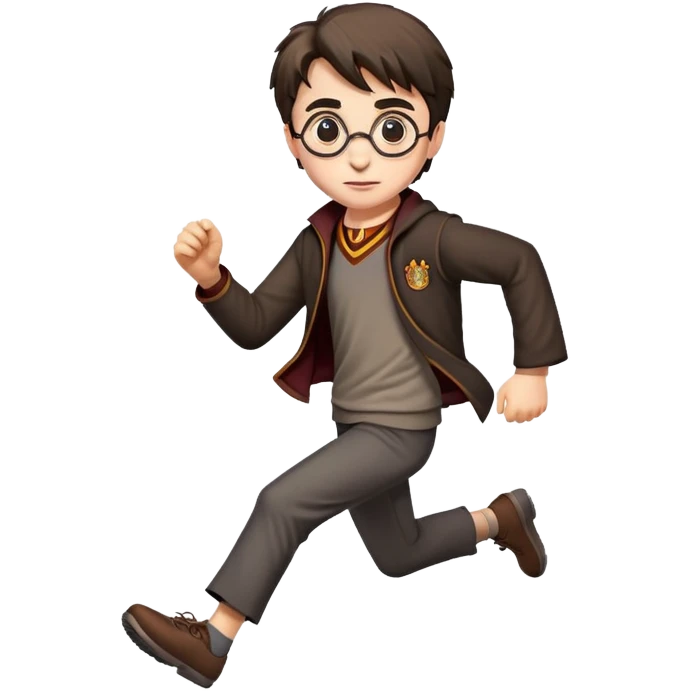 Harry Potter running without a wand emoji