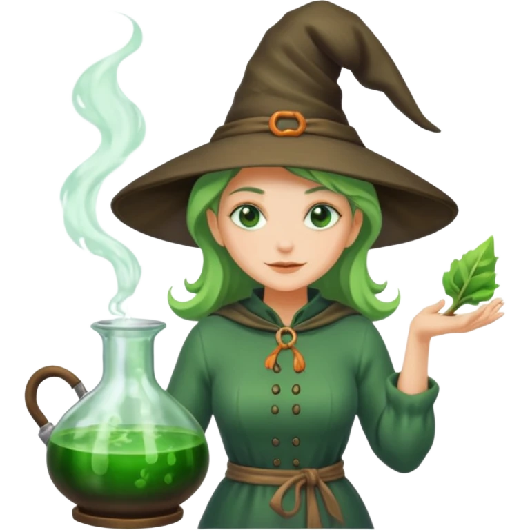 green witch cooking potion emoji