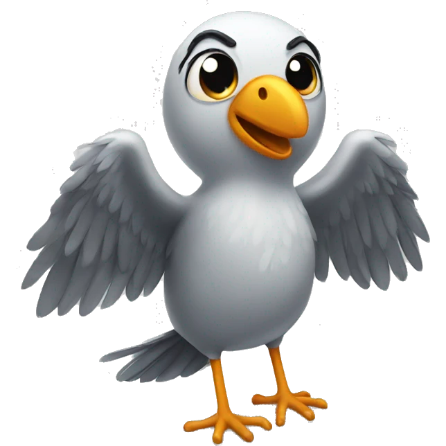 Bird with wings emoji