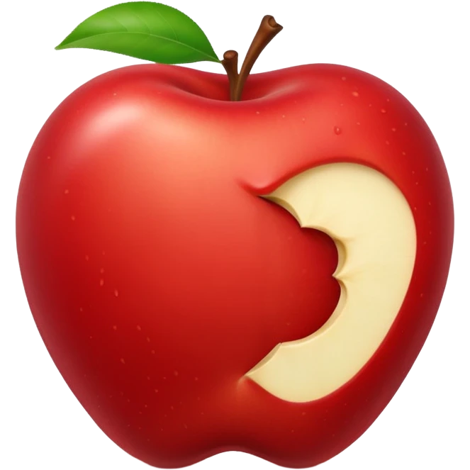 Red apple with a bite emoji