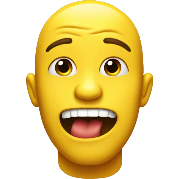 Normal yellow emoji biting his lips emoji