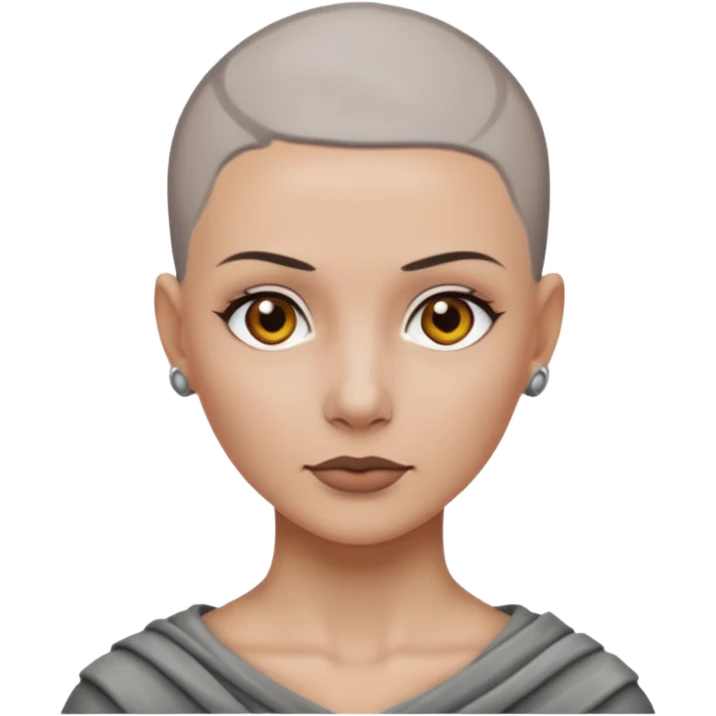 Combinar estos dos emojis 👩‍🦲🗿 emoji