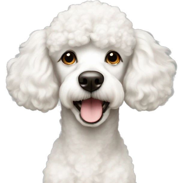 White poodle with brown spots emoji