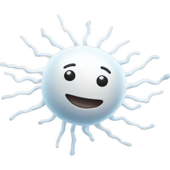 White human cell that swims emoji