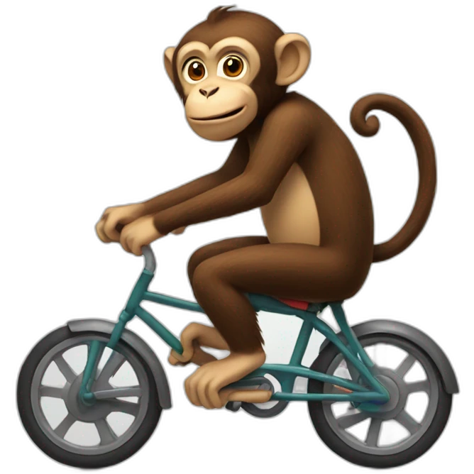 Monkey riding a cycle emoji